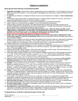 Financial Aid Agreement