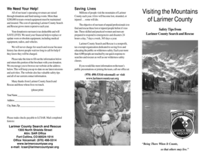 Larimer County Search and Rescue Donation Form