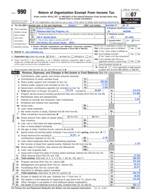 Form 990 Return of Organization Exempt From Income Tax