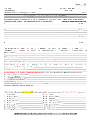 Patient Health History Form