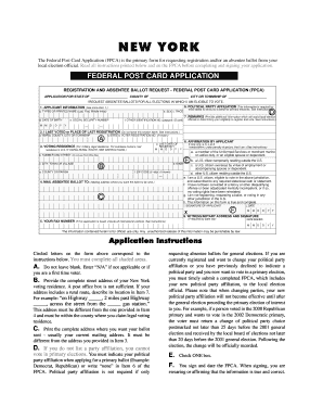 Federal Post Card Application