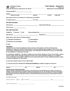 Toilet Rebate Application