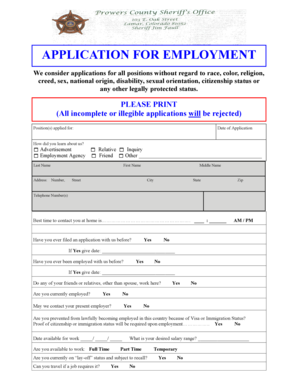 Employment Application Form