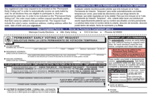 Permanent Early Voting List Request