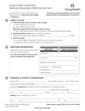 Medicare Advantage HMO Election Form