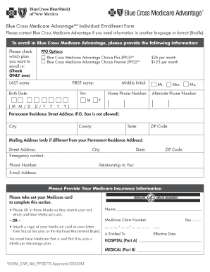Blue Cross Medicare Advantage Enrollment Form