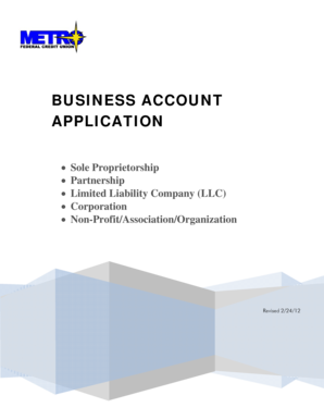 Business Account Application