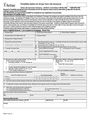 Portability Option for Group Term Life Insurance