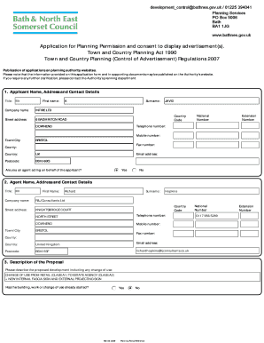 UK Planning Permission Application for Change of Use