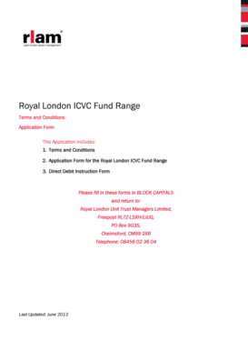 Royal London ICVC Fund Application Form