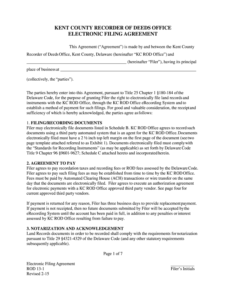 Fillable Online BKENT COUNTYb RECORDER OF DEEDS OFFICE bb eRecording