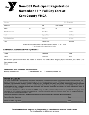 Non-OST Participant Registration Form