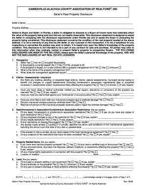 Florida Seller's Real Property Disclosure