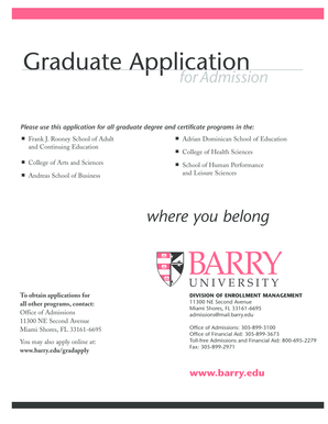 Graduate Application for Admission