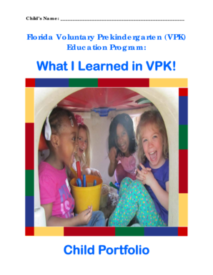 Florida VPK Child Portfolio
