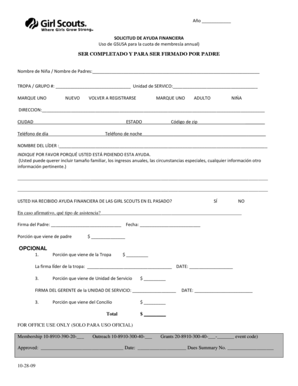 Solicitud de Ayuda Financiera