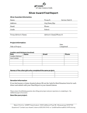 Girl Scout Silver Award Final Report