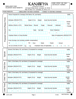 Voluntary Group Benefits Enrollment Form