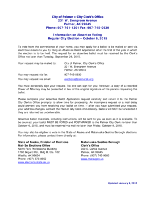 Absentee Ballot Application