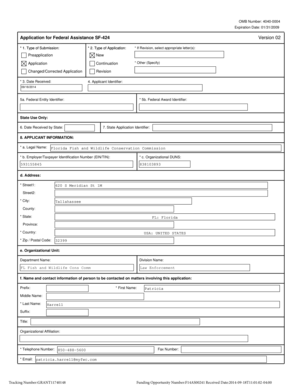 Application for Federal Assistance SF-424