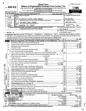 Form 990-EZ Return of Organization Exempt From Income Tax