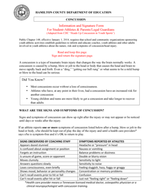 Concussion Information and Signature Form