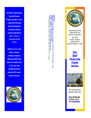Florida Building Code Seminar Registration Form