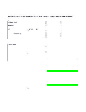 Hillsborough County Tourist Development Tax Application