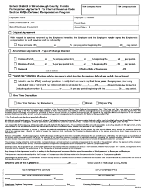 457(b) Deferred Compensation Participation Agreement