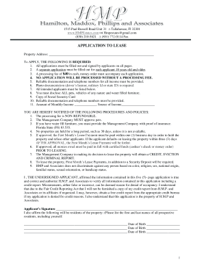 Florida Rental Application Form