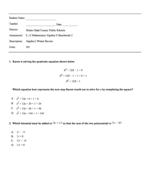 Bmi example solving - Student bNameb Teacher Date District bMiamib-bDade Countyb bb - miamiseniorhigh