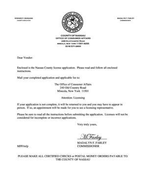 Nassau County Home Improvement License Application