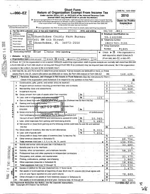 Form 990-EZ Tax Return