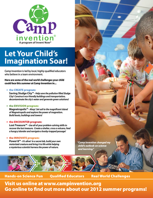 Camp Invention Registration Form