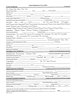Patient Registration Form