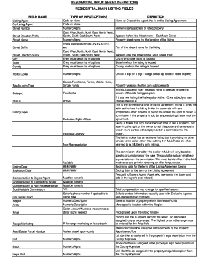 Residential Property Listing Form