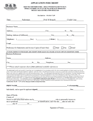 Application for Credit