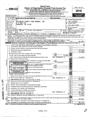 Form 990-EZ Tax Return