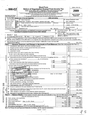 Form 990-EZ Exempt Organization Tax Return