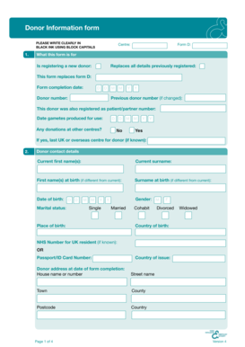 Donor Information Form