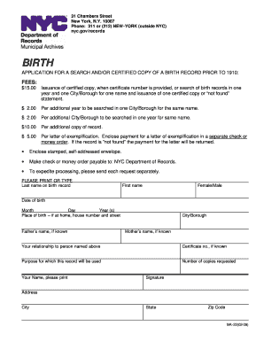 Birth Record Search Application
