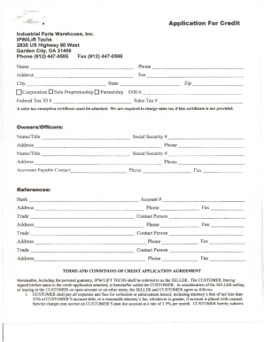 Credit Application Form