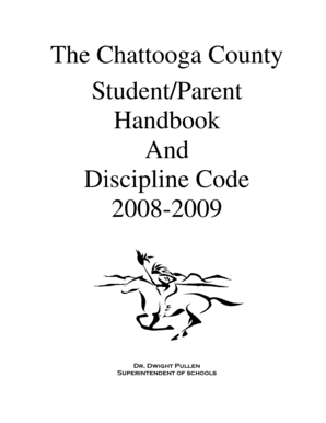Chattooga County Student Handbook and Discipline Code