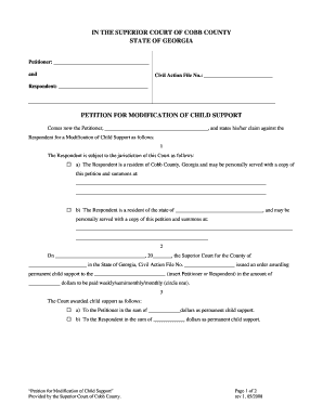 Petition for Modification of Child Support