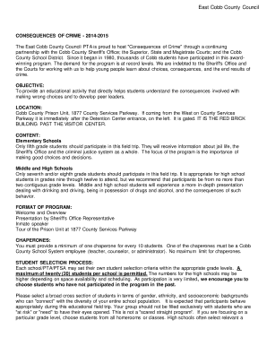 Consequences of Crime Field Trip Permission Form