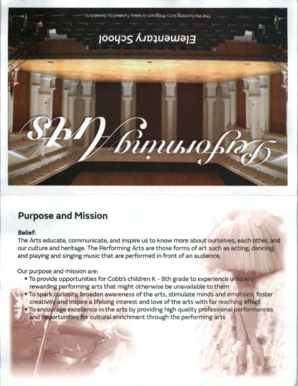 Cobb Performing Arts Permission and Donation Slip