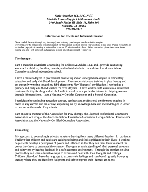 Counseling Informed Consent Form