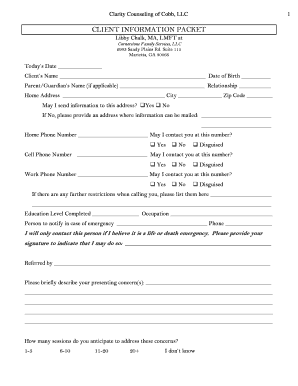 Client Information Packet