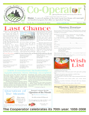 Cook County Farm Bureau Donation Form