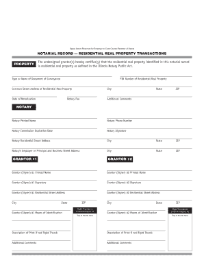 Notarial Record for Residential Real Property